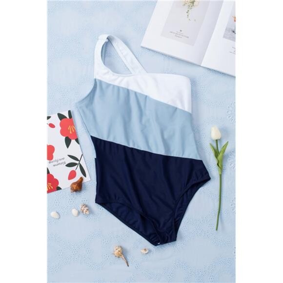 Full Size Cutout Color Block Sleeveless One-Piece Swimwear - Picture 5 of 6